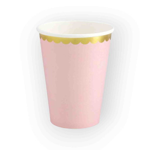 Picture of PAPER CUPS BABY PINK 220ML - 6 PACK
